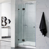 685-995Mm Wall To Shower Screen Hinge And Door Panel Matt Black Fittings Frameless 10Mm Glass