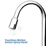 Chrome Touchless Motion Sensor Rechargeable Kitchen Mixer Pull Out Spray Head Usb Tap Accessories