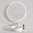 700/900Mm Aulic Windsor Round Led Mirror Matt White Framed Touchless Backlit Mirrors