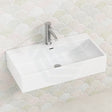 720X380X155Mm Rectangle Gloss White Above Counter/Wall-Hung Ceramic Basin Wall Hung Basins