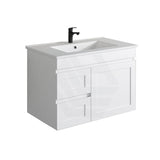 600-1500Mm Miami Wall Hung Bathroom Floating Vanity With Left / Right Drawers Matt White Shaker