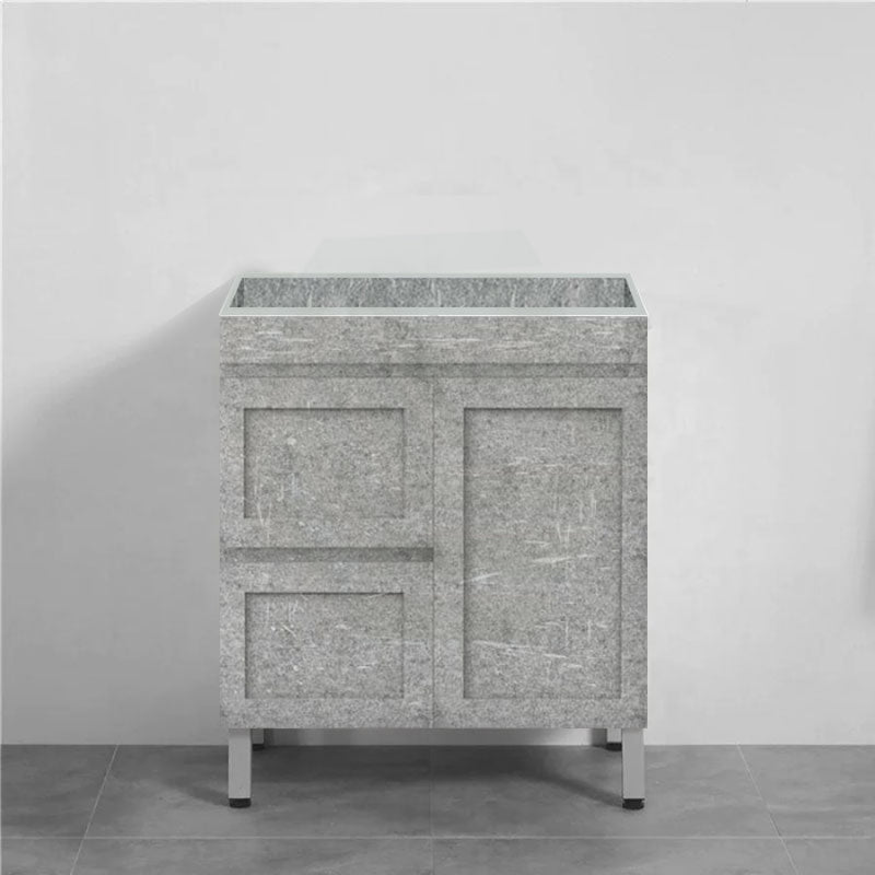 600-1500Mm Boston Plywood Freestanding With Legs Bathroom Vanity Concrete Grey Shaker Style Left /