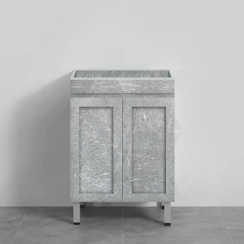 600-1500Mm Boston Plywood Freestanding With Legs Bathroom Vanity Concrete Grey Shaker Style Left /