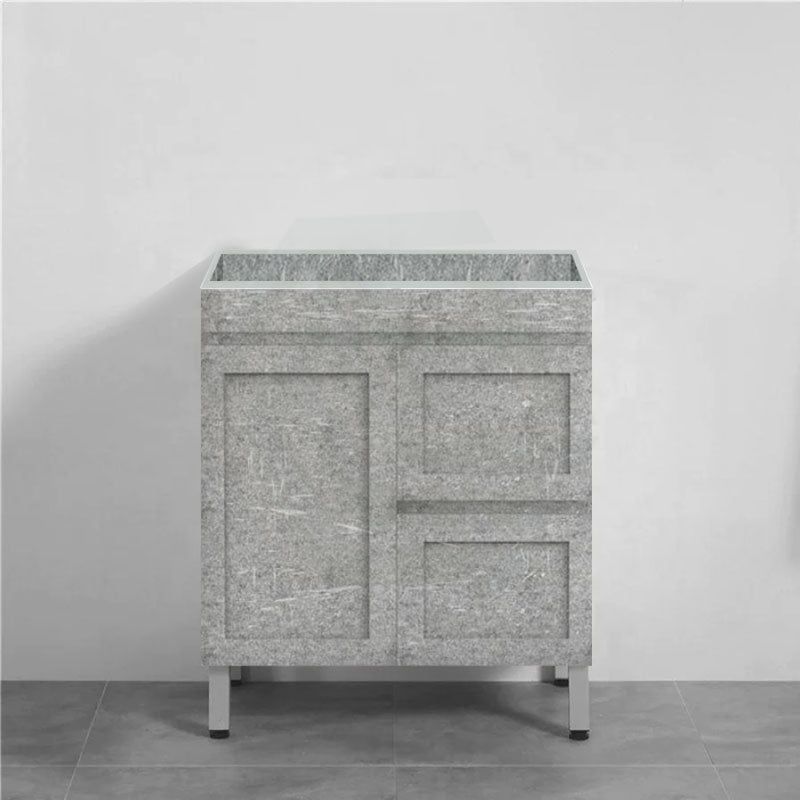 600-1500Mm Boston Plywood Freestanding With Legs Bathroom Vanity Concrete Grey Shaker Style Left /