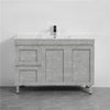 600-1500Mm Boston Plywood Freestanding With Legs Bathroom Vanity Concrete Grey Shaker Style Left /