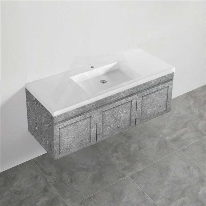 600-1500Mm Boston Plywood Wall Hung Bathroom Floating Vanity With Left / Right Drawers Concrete