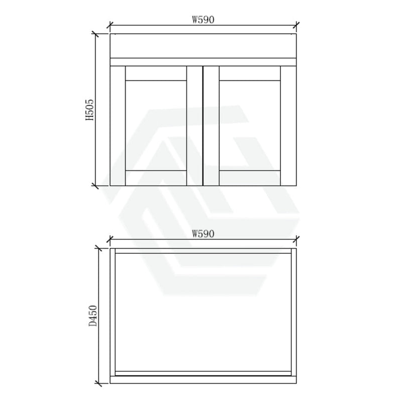 600-1500Mm Boston Plywood Wall Hung Bathroom Floating Vanity With Left / Right Drawers Concrete Grey