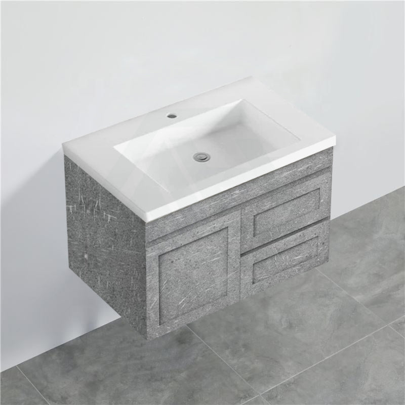 600-1500Mm Boston Plywood Wall Hung Bathroom Floating Vanity With Left / Right Drawers Concrete