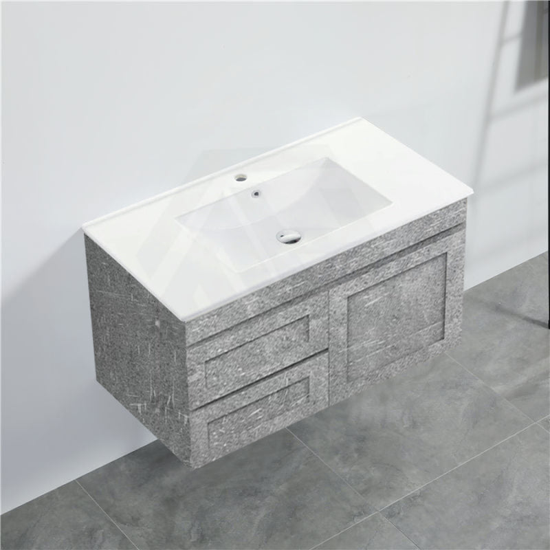 600-1500Mm Boston Plywood Wall Hung Bathroom Floating Vanity With Left / Right Drawers Concrete