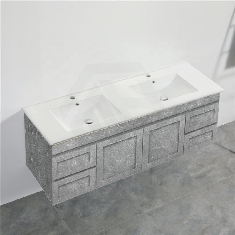 600-1500Mm Boston Plywood Wall Hung Bathroom Floating Vanity With Left / Right Drawers Concrete