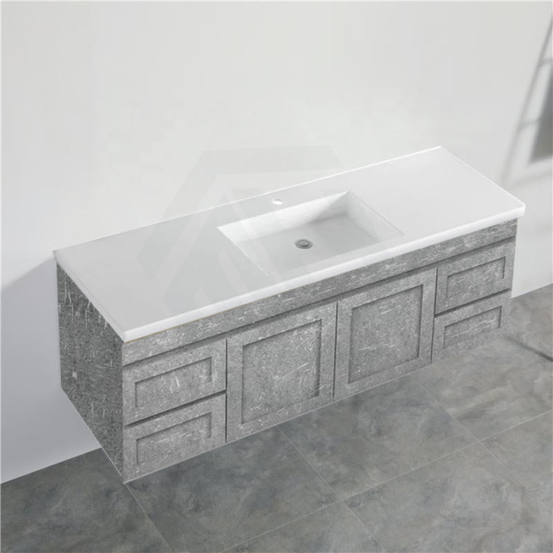 600-1500Mm Boston Plywood Wall Hung Bathroom Floating Vanity With Left / Right Drawers Concrete