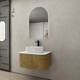 750-1500Mm Ceto Bronte Prime Oak Wall Hung Bathroom Vanity Push-To-Open Vanities