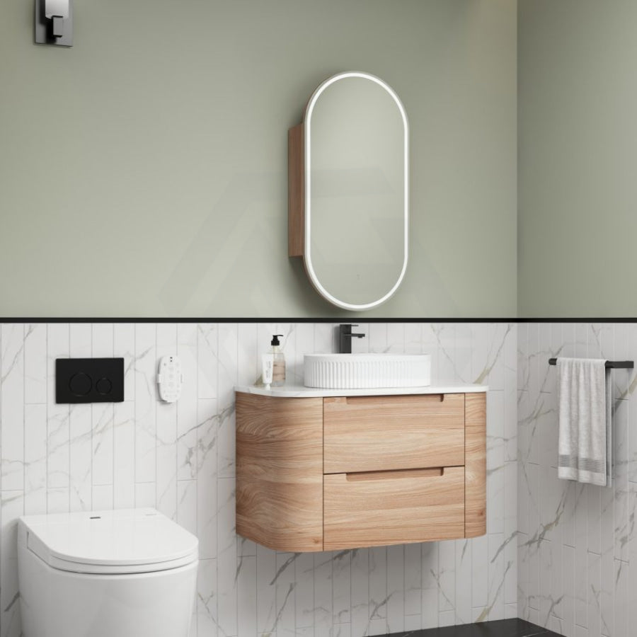 750 - 1800Mm Aulic Briony Wall Hung Vanity Drawer Timber Plywood Cabinet Only & Stone Top Natural