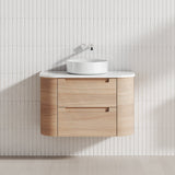 750-1800Mm Aulic Briony Wall Hung Vanity Drawer Timber Plywood Cabinet Only & Stone Top Natural