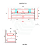 750-1800Mm Aulic Curva Wall Hung Vanity Finger Pull Drawer Timber Plywood Matt White Cabinet Only &