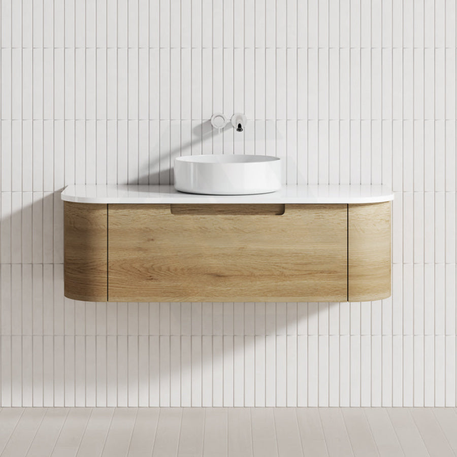 750-1800Mm Carita Wall Hung Vanity Natural Timber Grains Cabinet Only & Stone Top Available For