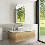 750 - 1800Mm Carita Wall Hung Vanity Natural Timber Grains Cabinet Only & Stone Top Available For