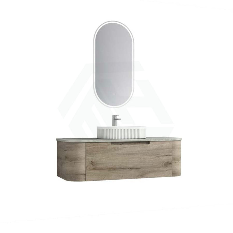 750 - 1800Mm Hamilton Wall Hung Curved Vanity Minimalistic Style Cabinet Only For Bathroom Matt