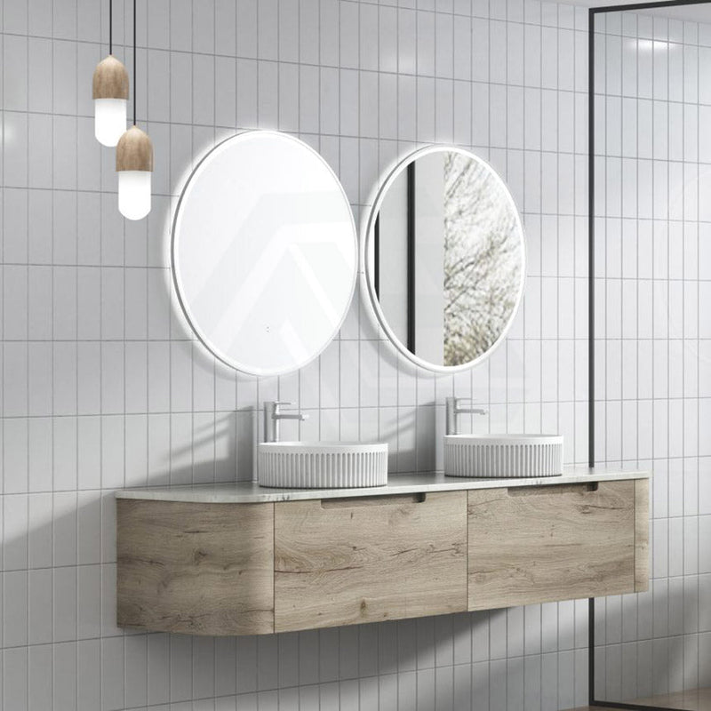 750 - 1800Mm Hamilton Wall Hung Curved Vanity Minimalistic Style Cabinet Only For Bathroom Matt