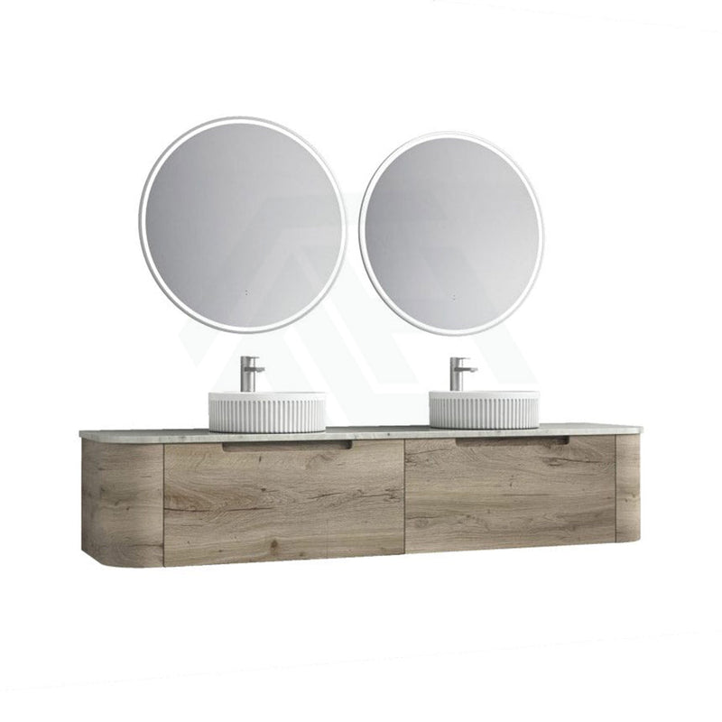 750 - 1800Mm Hamilton Wall Hung Curved Vanity Minimalistic Style Cabinet Only For Bathroom Matt