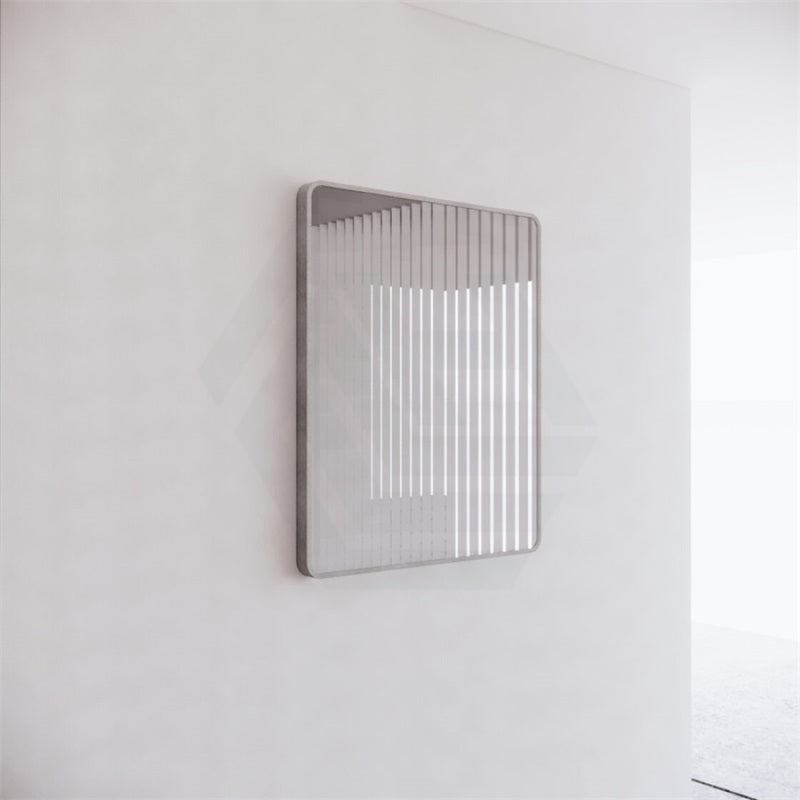 750/800/900/1200Mm Bathroom Brushed Nickel Framed Rectangle Mirror Wall Mounted Vertical/Horizontal