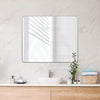 750/800/900/1200Mm Bathroom Brushed Nickel Framed Rectangle Mirror Wall Mounted Vertical/Horizontal