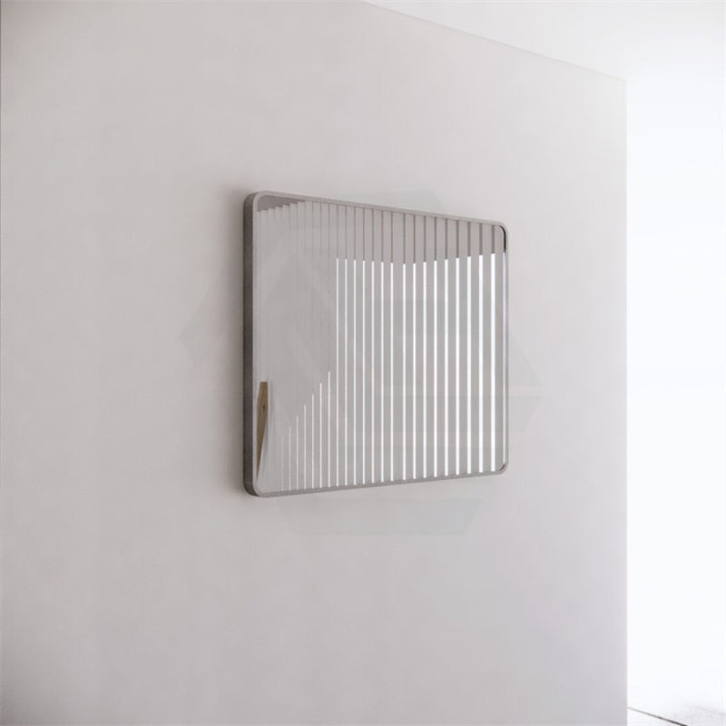 750/800/900/1200Mm Bathroom Brushed Nickel Framed Rectangle Mirror Wall Mounted Vertical/Horizontal