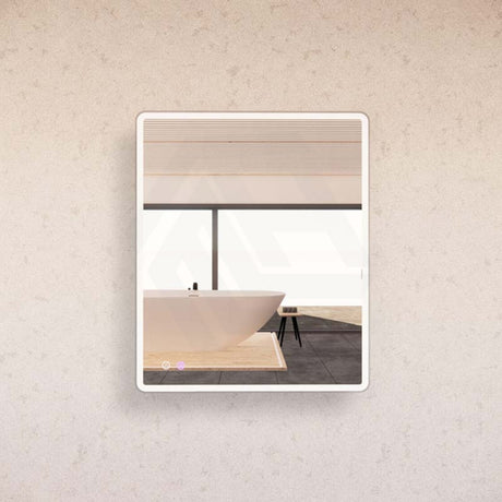 750/800/900/1200Mm Rectangle Brushed Nickel Framed Led Mirror Touch Sensor Horizontal/Vertical