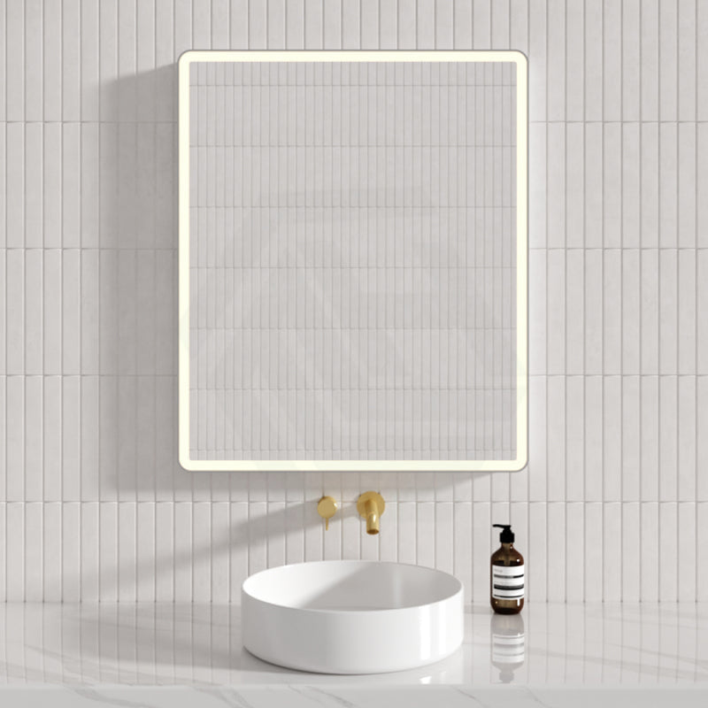 750/800/900/1200Mm Rectangle Brushed Nickel Framed Led Mirror Touch Sensor Horizontal/Vertical