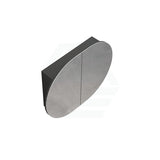 750/900/1200/1500Mm Rosy Oval Wall Hung Plywood Shaving Cabinet Semi Matt Black Pencil Edge Mirror