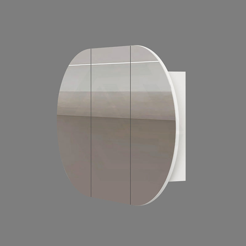 900/1200/1500mm ROSY Oval Wall Hung Plywood Shaving Cabinet Semi Matt White Pencil Edge Mirror for Bathroom