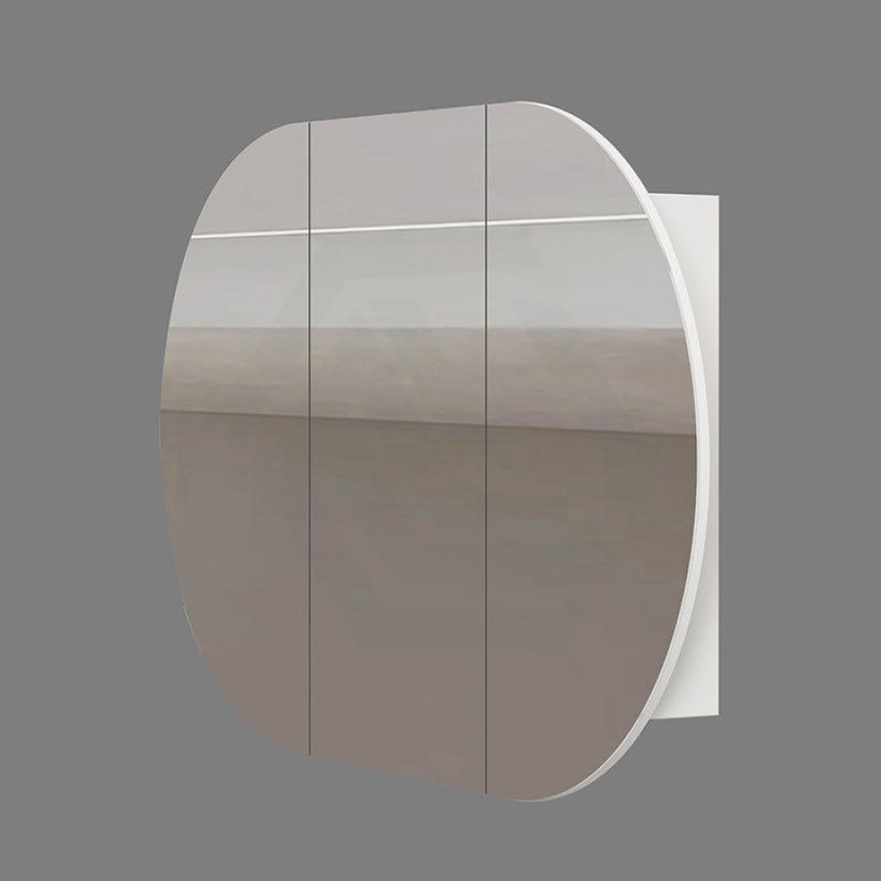 900/1200/1500mm ROSY Oval Wall Hung Plywood Shaving Cabinet Semi Matt White Pencil Edge Mirror for Bathroom