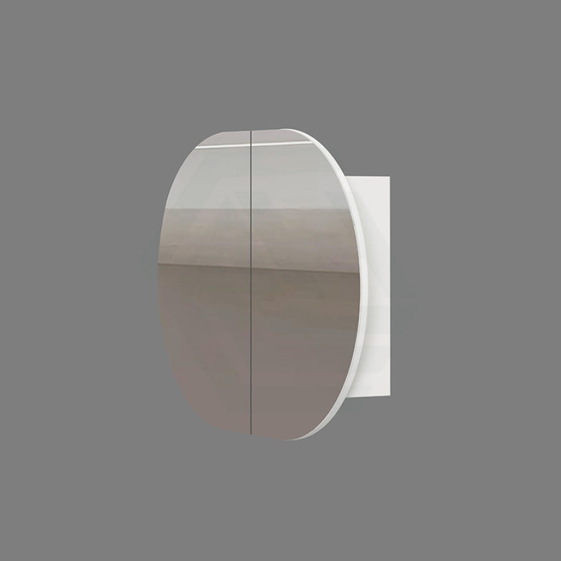 900/1200/1500mm ROSY Oval Wall Hung Plywood Shaving Cabinet Semi Matt White Pencil Edge Mirror for Bathroom