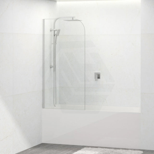 Bathtub Shower Screen Single Swing Panel Chrome