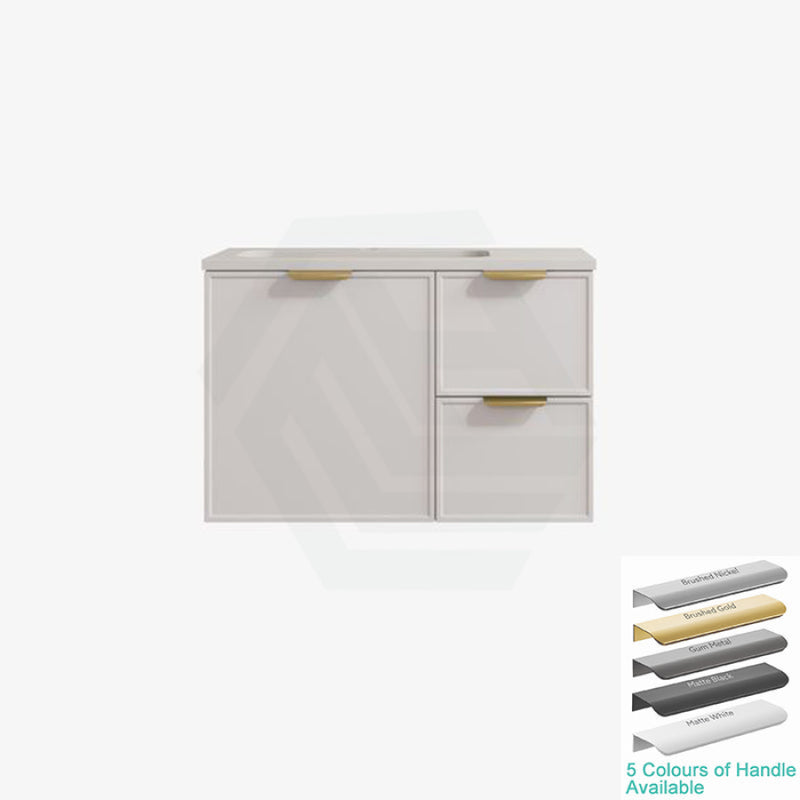 600-1500Mm Miami Standard Wall Hung Vanity Matt White Single/Double Bowls Pvc Cabinet Only For