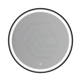 750/900Mm Led Mirror Round Black Framed Defogger Pad Led Mirrors