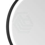 750/900Mm Led Mirror Round Black Framed Defogger Pad Led Mirrors