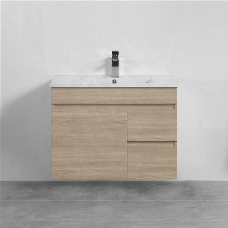 750Mm Narrow Wall Hung Bathroom Floating Vanity 2-Drawer 1-Door Multi-Colour Cabinet Only Vanities