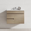 750Mm Narrow Wall Hung Bathroom Floating Vanity 2-Drawer 1-Door Multi-Colour Cabinet Only Vanities