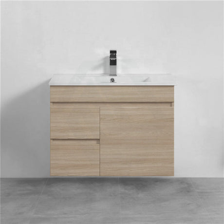 750Mm Narrow Wall Hung Bathroom Floating Vanity 2-Drawer 1-Door Multi-Colour Cabinet Only Vanities