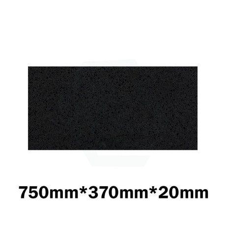 20Mm/40Mm Thick Gloss Ink Black Stone Top For Above Counter Basins 450-1800Mm Vanity Tops