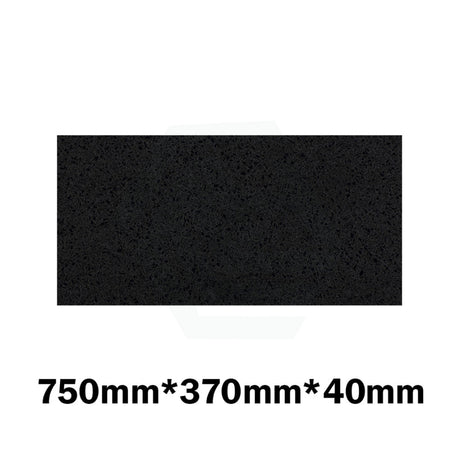 20Mm/40Mm Thick Gloss Ink Black Stone Top For Above Counter Basins 450-1800Mm Vanity Tops