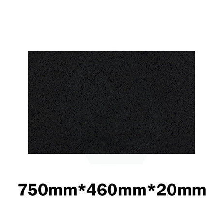 Gloss Ink Black Stone Top For Above Counter Basins 600/750/900/1200/1500/1800Mmx460X20Mm 750Mm