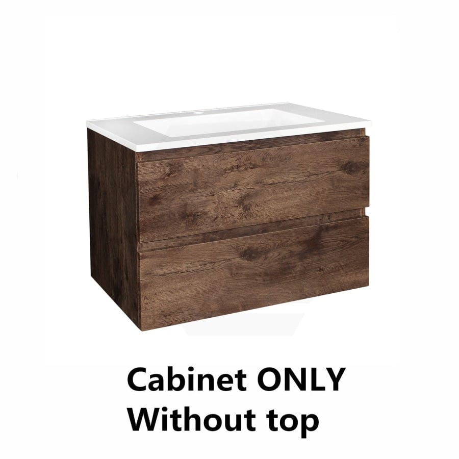 600-1500Mm Wall Hung Bathroom Floating Vanity Dark Oak Wood Grain Pvc Filmed Drawers Cabinet