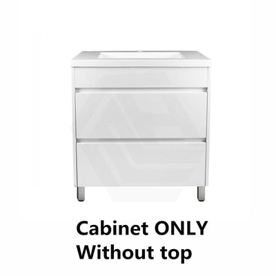 600-1500Mm Freestanding Bathroom Floor Vanity Matt White Pvc Filmed Drawers Cabinet Only &