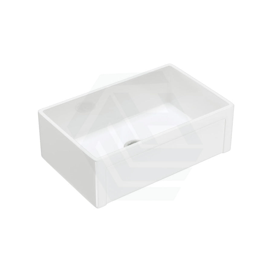 750X470X250Mm Winston Gloss White Ceramic Shaker Single Bowl Kitchen Butler Laundry Sink Sinks