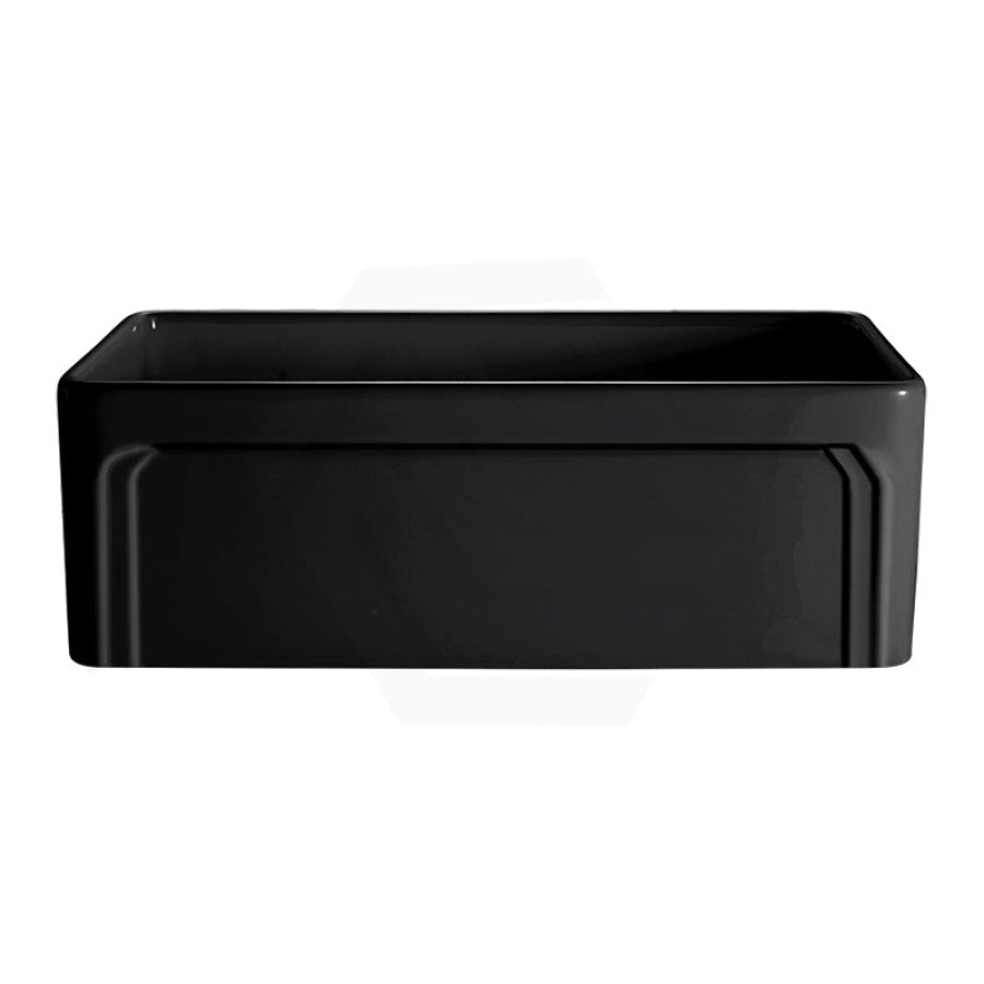 758X453X255Mm Matt Black Kensington Fireclay Farmhouse Sink Single Bowl Kitchen Laundry Butler Sinks