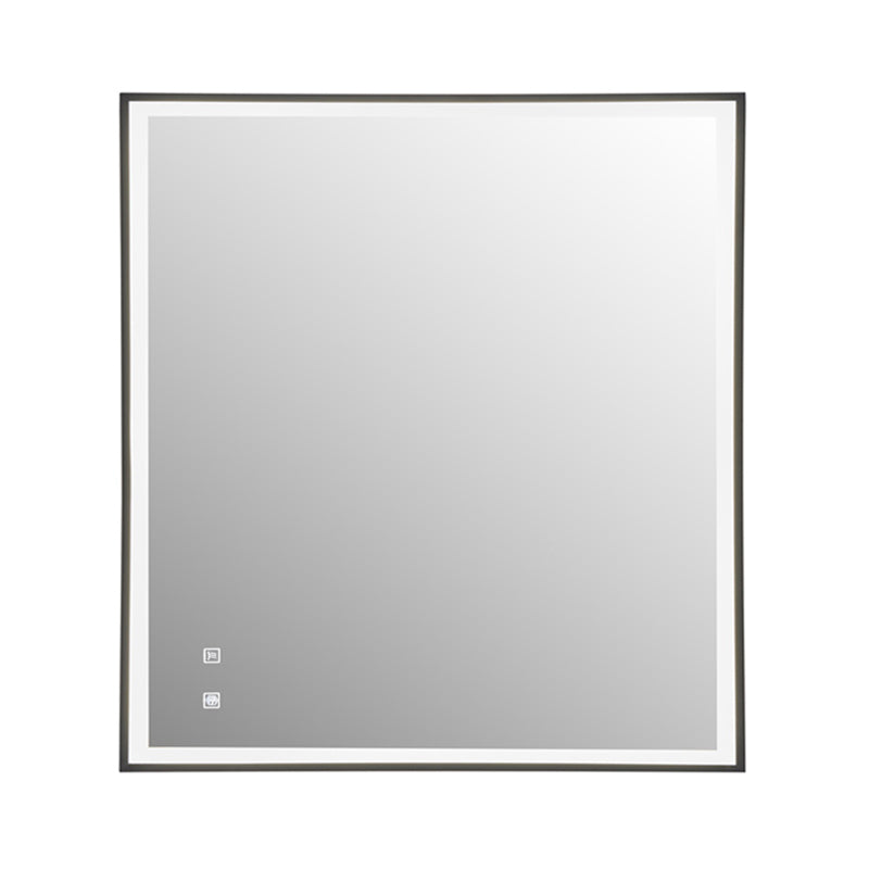 600/750/900Mm Led Mirror Square Black Framed Demister 750X900Mm