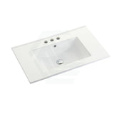 760X465X175Mm Ceramic Top For Bathroom Vanity Single Bowl 1 Or 3 Tap Holes Available Gloss White