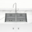 Stainless Steel Kitchen Sink Double Bowls 770mm